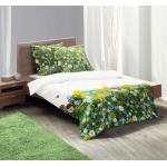 Reduzierte Grüne Moderne Fleuresse Milano Bettlaken Insekten aus Mako Satin maschinenwaschbar 200x200 cm 2 Teile 