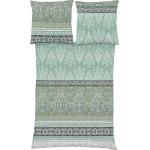 Grüne Paisley Moderne Fleuresse Modern Classic Bettwäsche & Bettbezüge aus Mako Satin trocknergeeignet 3 Teile 
