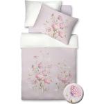 Pinke Fleuresse bügelfreie Bettwäsche aus Jersey 140x200 cm 