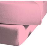Pinke Fleuresse Colours Spannbettlaken & Spannbetttücher aus Mako Satin trocknergeeignet 200x200 cm 