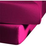 Lila Fleuresse Colours Spannbettlaken & Spannbetttücher aus Mako Satin trocknergeeignet 140x200 cm 1 Teil 