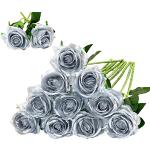 Silberne Kunstblumen Rosen 