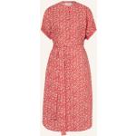 Reduzierte Rote Flowers for Friends Frühlingskleider mit Gürtel aus Baumwolle für Damen Größe XS 