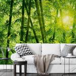 Reduzierte Grüne A.S. Création Fototapeten & Bildtapeten Bambus aus Papier 
