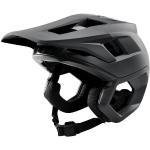 Schwarze FOX MTB-Helme 44 cm mit Visier für Herren 