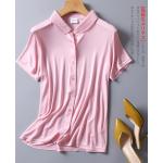 Pinke T-Shirts aus Seide für Damen Größe XXL Große Größen 