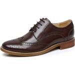 Braune Vintage Oxford Schuhe für Damen mit Absatzhöhe 5cm bis 7cm 