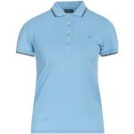 Hellblaue Fred Perry Damenpoloshirts & Damenpolohemden aus Elastan Größe XL 