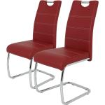 Rote Loftscape Freischwinger Stühle aus Metall 