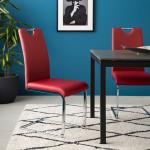 Rote Roomscape Freischwinger Stühle aus Kunstleder 