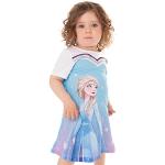 Blaue Kurzärmelige Die Eiskönigin - Völlig unverfroren | Frozen Elsa Kinderpyjamas & Kinderschlafanzüge aus Polyester für Mädchen 