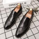 Schwarze Business Brogues Schuhe für Herren 