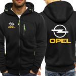 Frühling Herbst Opel Printing Herren Hoodies Trainingsanzug Tasche Kapuzenpulli Langarm Zip Slim Coat Male Jacken