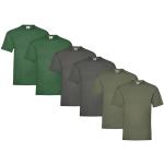 Fruit of the Loom Herren Heavy Cotton T-Shirts Diverse Farbsets 6er Sets M L XL 2XL 3XL & GRATIS HLKauf-Notizblock (2X Olive, 2X Graphit, 2X Flaschengrün & 1x HLKauf Block, 3XL)