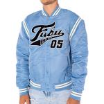 FUBU Varsity Satin College Jacket Herren Jacke light blue XXL