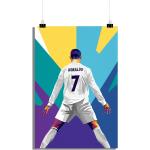 Fußball Poster - Cristiano Ronaldo Poster - Pop Art Poster - Real Madrid Trikot Poster - Real Madrid Poster - 61x91cm - Perfekt zum Einrahmen