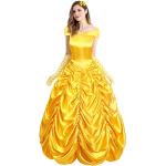 Goldene Klassische Die Schöne und das Biest Halloween Prinzessin Kostüme aus Tüll für Damen Größe S 