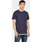Blaue Kurzärmelige G-Star Base Bio Nachhaltige Rundhals-Auschnitt T-Shirts aus Jersey für Herren Größe XS 