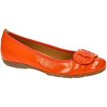 Orange Gabor Damenballerinas Orangen aus Leder mit herausnehmbarem Fußbett Größe 40,5 