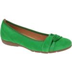 Grüne Gabor Damenballerinas aus Glattleder mit herausnehmbarem Fußbett Größe 40,5 