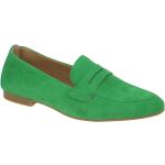 Grüne Elegante Gabor Damenslipper & Damenloafer aus Veloursleder mit herausnehmbarem Fußbett Größe 40,5 mit Absatzhöhe 5cm bis 7cm 