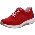 Rote Gabor Comfort Damenschnürschuhe Schnürung mit herausnehmbarem Fußbett 