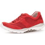 Reduzierte Rote Gabor Rollingsoft Keil-Sneaker aus Textil für Damen Größe 39 