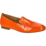 Orange Elegante Gabor Damenhalbschuhe Orangen aus Leder mit herausnehmbarem Fußbett mit Absatzhöhe 5cm bis 7cm 