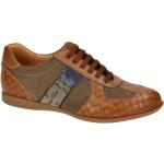 Hellbraune Galizio Torresi Flache Sneaker Schnürung mit herausnehmbarem Fußbett für Herren Größe 44,5 