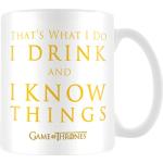 Game of Thrones Kaffeebecher Drink & Know Things, Tasse, Gelb, Weiss