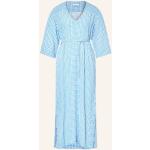 Reduzierte Blaue Ganni Maxi V-Ausschnitt Maxikleider & lange Kleider aus Viskose für Damen Größe XS 