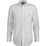 Weiße Klassische Langärmelige Gant Langarmhemden aus Baumwolle für Herren Größe 3 XL Große Größen 