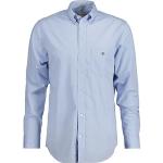 Blaue Klassische Langärmelige Gant Langarmhemden aus Baumwolle für Herren Größe 3 XL Große Größen 