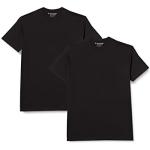Reduzierte Schwarze Kurzärmelige Rundhals-Auschnitt T-Shirts aus Baumwolle für Herren Größe L 