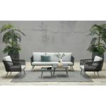 Graue Moderne Garden Impressions Lounge Gartenmöbel aus Aluminium wetterfest 