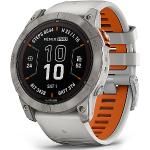 Silberne Sportliche Garmin Fenix 7X Armbanduhren mit LED-Zifferblatt mit GPS mit Schlaftracker zum Sport 