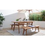 Reduzierte Braune Gartenmöbel-Sets & Gartenmöbel Garnituren aus Massivholz 3 Teile 