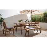 Reduzierte Braune Gartenmöbel-Sets & Gartenmöbel Garnituren aus Massivholz 5 Teile 