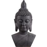 Schwarze Gartenfiguren Buddha 