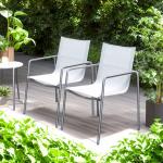 Reduzierte Weiße Ploß Gartenstühle aus Metall 2 Teile 