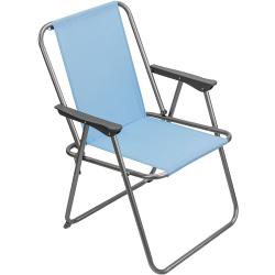 Gartenstuhl Touristischer Stuhl Strandstuhl aus Polyester / Stahl gemütlich leicht gefaltet Blau Sitzmaße 31 x 46,5 cm Angelstuhl Campingstuhl Nicht reguliert Armlehnen
