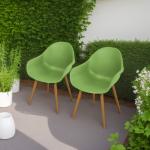 Reduzierte Grüne Gartenstühle aus Metall 2 Teile 