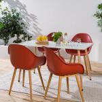 Reduzierte Rote Gartenstühle aus Metall 2 Teile 