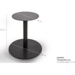 Schwarze Möbel-Eins Runde Esstische 120 cm matt aus Eiche höhenverstellbar 