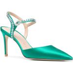 Reduzierte Emeraldfarbene Stuart Weitzman Damenpumps aus Kalbsleder Größe 36,5 