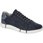 Reduzierte Blaue Geox Flache Sneaker Schnürung aus Polyurethan mit herausnehmbarem Fußbett für Herren Größe 46 
