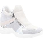 Geox Flache Sneaker Reißverschluss aus Leder atmungsaktiv für Damen Größe 39,5 mit Absatzhöhe bis 3cm 