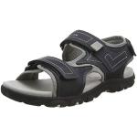 Marineblaue Casual Geox Sandal Strada Sneaker mit Klettverschluss Klettverschluss aus Leder rutschfest für Kinder Größe 31 mit Absatzhöhe bis 3cm 