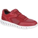Reduzierte Rote Geox Flache Sneaker Schnürung aus Polyurethan mit herausnehmbarem Fußbett für Herren Größe 45 