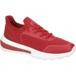 Reduzierte Rote Geox Flache Sneaker aus Polyurethan mit herausnehmbarem Fußbett für Damen Größe 42 